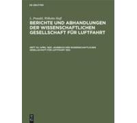 Jahrbuch Der Wissenschaftlichen Gesellschaft Für Luftfahrt 1922