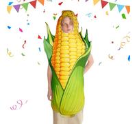 Jahuanoo Déguisement de maïs, Tenue de fête, Costume de fruit, Pour le Carnaval, le Cosplay, la Scène, l'École, la Fête des Moissons, la Journée de Déguisement, le Jeu de Rôle et