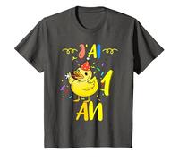 J'Ai 1 an 1e Canard Anniversaire T-Shirt, Enfant, Asphalte, 4 Ans