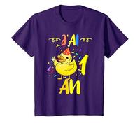 J'Ai 1 an 1e Canard Anniversaire T-Shirt, Enfant, Violet, 8 Ans