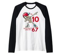 J'Ai 10 Ans, 10e Anniversaire, 67 Ans, Fête comme si J'avais 6 Ans, 7 garçons et Enfants Manche Raglan