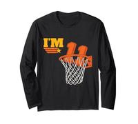 J'Ai 11 Ans, Basket-Ball, 11e Anniversaire, Anniversaire Sportif, garçon Manche Longue