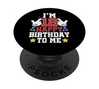 J'Ai 12 Ans, Joyeux Anniversaire, drôle, 12e Anniversaire, Boy Bday PopSockets PopGrip Adhésif