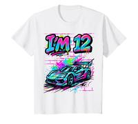 J'ai 12 ans, une voiture de course Graffiti, 12e anniversaire T-Shirt