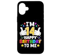 J'Ai 14 Ans Joyeux Anniversaire à Moi, 14e Anniversaire Amusant Coque pour iPhone 16 Plus