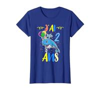 J'Ai 2 Ans 2e Animal Baleine Bleue Anniversaire T-Shirt, Femme, Bleu Royal, XXL