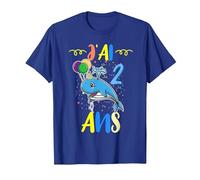 J'Ai 2 Ans 2e Animal Baleine Bleue Anniversaire T-Shirt, Homme, Bleu Royal, 3XL
