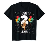 J'ai 2 Ans Garcon Anniversaire Singe Cadeau T-Shirt