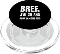 J'Ai 20 Ans pour La 4ème Fois Idée Drôle Anniversaire 80 Ans PopSockets PopGrip pour MagSafe