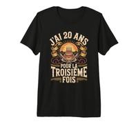 J'Ai 20 Ans pour La Troisième Fois Anniversaire T-Shirt Haut de Gamme