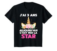 J'ai 3 ans C'est Moi La Star Cadeau Fête Anniversaire Fille T-Shirt