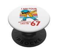 J'Ai 4 Ans, 4e Anniversaire, 67 Ans, Fête comme si J'avais 6 Ans, 7 garçons et Enfants PopSockets PopGrip Adhésif
