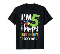 J'Ai 5 Ans, Joyeux Anniversaire, Petit garçon de 5 Ans T-Shirt Graphique avec Valeur