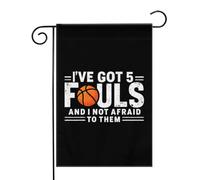 J'ai 5 fautes et j'ai peur de les utiliser Drapeaux de jardin (12,5 x 18 pouces) - Bannière aux couleurs éclatantes pour décoration extérieure de jardin et de maison