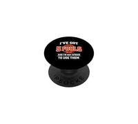 J'Ai 5 fautes et Je n'ai Pas Peur de Les Utiliser au Basket-Ball PopSockets PopGrip Adhésif