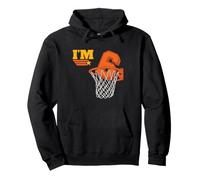 J'Ai 6 Ans, Basket-Ball, 6e Anniversaire, Anniversaire Sportif, garçon Sweat à Capuche