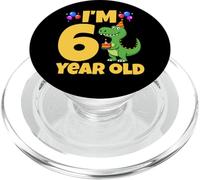 J'Ai 6 Ans, Dinosaure, Anniversaire, garçon, T-Rex, 6e Anniversaire PopSockets PopGrip pour MagSafe