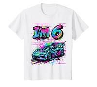 J'ai 6 ans, voiture de course Graffiti, 6e anniversaire T-Shirt