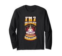 J'ai 7 ans et Axolotly Amazing Funny Axolotl, 7e anniversaire, enfants Manche Longue
