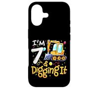 J'Ai 7 Ans et Digging It, 7 Ans, Excavator Boy, 7e Anniversaire Coque pour iPhone 17