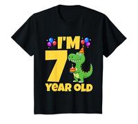 J'Ai 7 Ans, fête d'anniversaire, Dinosaure, garçon, T-Rex T-Shirt