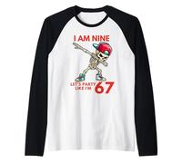 J'Ai 9 Ans, 9e Anniversaire, 67 Ans, Fête comme si J'avais 6 Ans, 7 garçons et Enfants Manche Raglan
