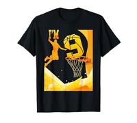 J'Ai 9 Ans, Bball, 9e Anniversaire, Un garçon et Une Fille Qui Joue au Basket T-Shirt