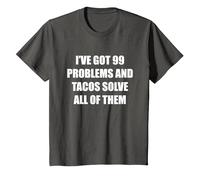 J'Ai 99 problèmes et Tacos résolvent Tous Les problèmes T-Shirt, Enfant, Asphalte, 4 Ans