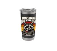 J'ai apporté The Energy Raccoon Wine Teamwork Gobelet isotherme en acier inoxydable double paroi