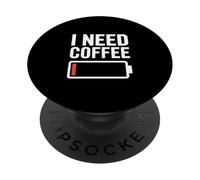 J'Ai Besoin de café Parce Que J'adore Le café PopSockets PopGrip Adhésif