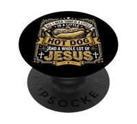 J'Ai Besoin de Hot Dog et de Beaucoup de Jésus, Dieu PopSockets PopGrip Adhésif