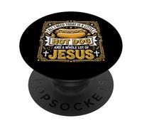 J'Ai Besoin de Hot Dog et de Beaucoup de Jésus, Dieu PopSockets PopGrip Adhésif