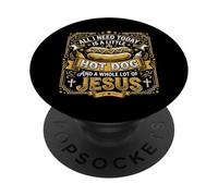 J'Ai Besoin de Hot Dog et de Beaucoup de Jésus, Dieu PopSockets PopGrip Adhésif