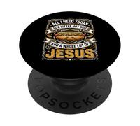 J'Ai Besoin de Hot Dog et de Beaucoup de Jésus, Dieu PopSockets PopGrip Adhésif