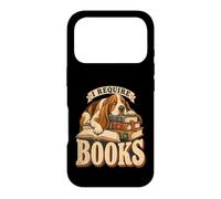 J'Ai Besoin de Livres Basset Hound Dog Reading Fiction Book Coque pour iPhone 17 Pro