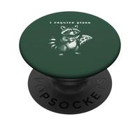 J'Ai Besoin de Pizzas et de Snacks, Blague Amusante sur Un Raton Laveur, Graphique Vintage PopSockets PopGrip Adhésif