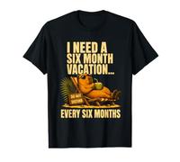 J'Ai Besoin de Six Mois de Vacances Tous Les Six Mois Capybara T-Shirt Graphique avec Valeur