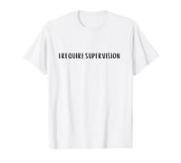 J'Ai Besoin de Supervision, C'est drôle, Comment suis-Je l'adulte dans la pièce ? T-Shirt Graphique avec Valeur, Homme, Blanc, L