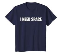 J'Ai Besoin d'espace T-Shirt, Enfant, Bleu Marine, 8 Ans
