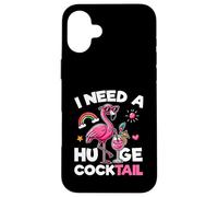 J'Ai Besoin d'un énorme Cocktail à Boire pour Une fête de Flamants Roses Coque pour iPhone 16 Plus
