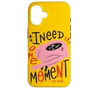 J'ai besoin d'un moment - Art surréaliste de monstres roses Coque pour iPhone 16