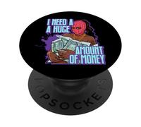 J'Ai Besoin d'une énorme somme d'argent Black Queen Fun Melanine Sista PopSockets PopGrip Adhésif