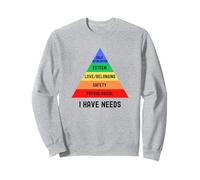 J'ai besoin | Hiérarchie des besoins de Maslow | Psychologie Sweatshirt