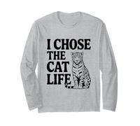 J'Ai Choisi Cat Life Jaguar Cat Lovers Manche Longue