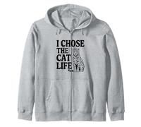 J'Ai Choisi Cat Life Jaguar Cat Lovers Sweat à Capuche