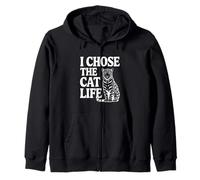 J'Ai Choisi Cat Life Jaguar Cat Lovers Sweat à Capuche