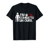 J'ai Combattu Un Ours Pied Jambe Cassée Bon Rétablissement T-Shirt