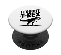 J'Ai combattu Un passionné de Dinosaures T-Rex PopSockets PopGrip Adhésif