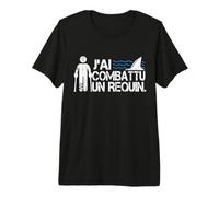 J'Ai Combattu Un Requin Pied Jambe Cassée Bon Rétablissement T-Shirt Haut de Gamme