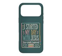 J'Ai commencé ma journée avec l'humour chrétien de Jésus Coque pour iPhone 17 Pro Max